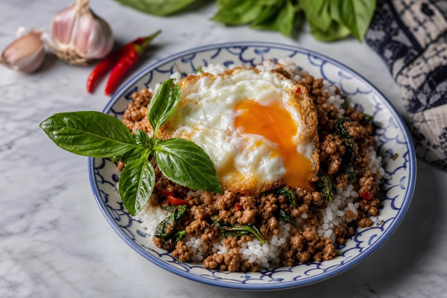 Pad Krapow Moo Saap