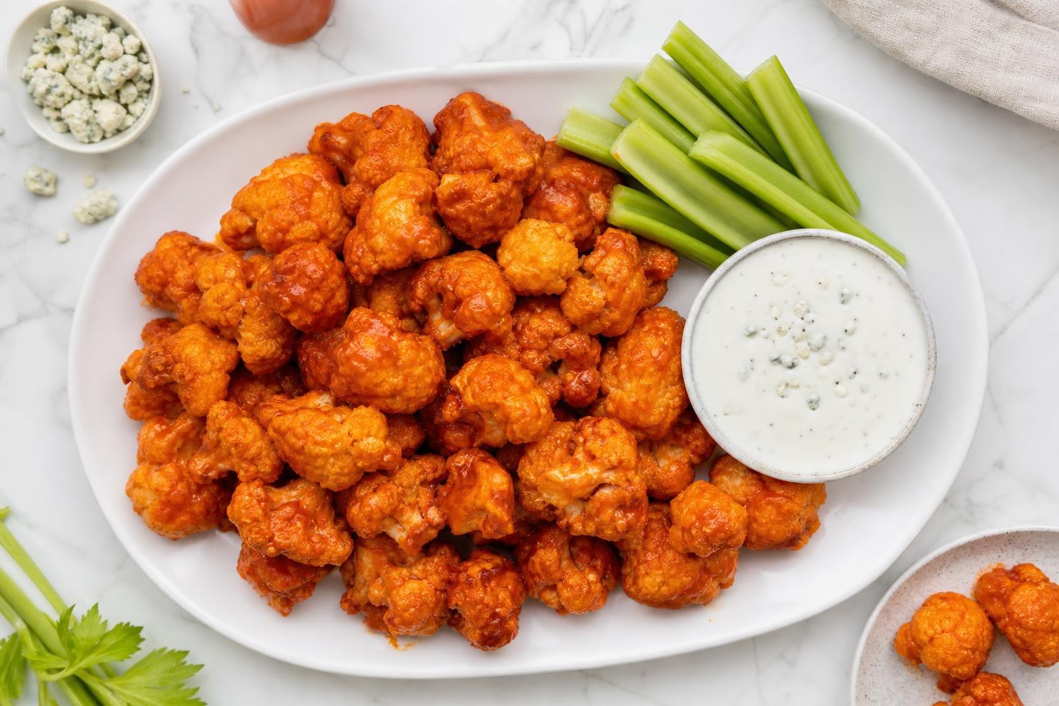 Buffalo cauliflower bites