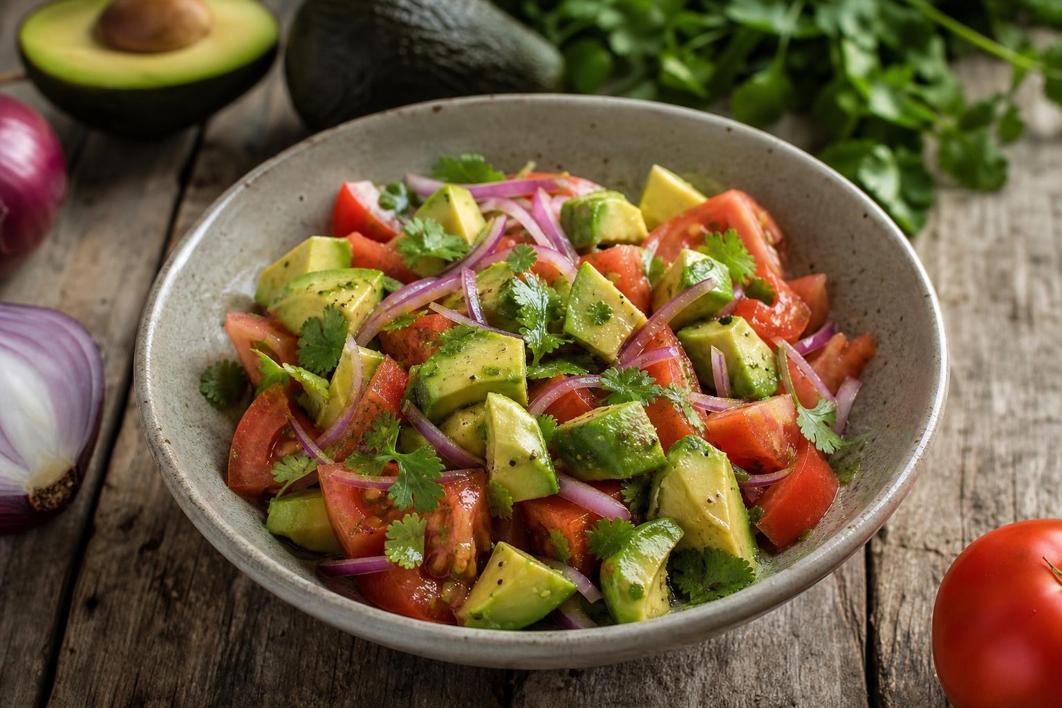 Ensalada de palta y tomate