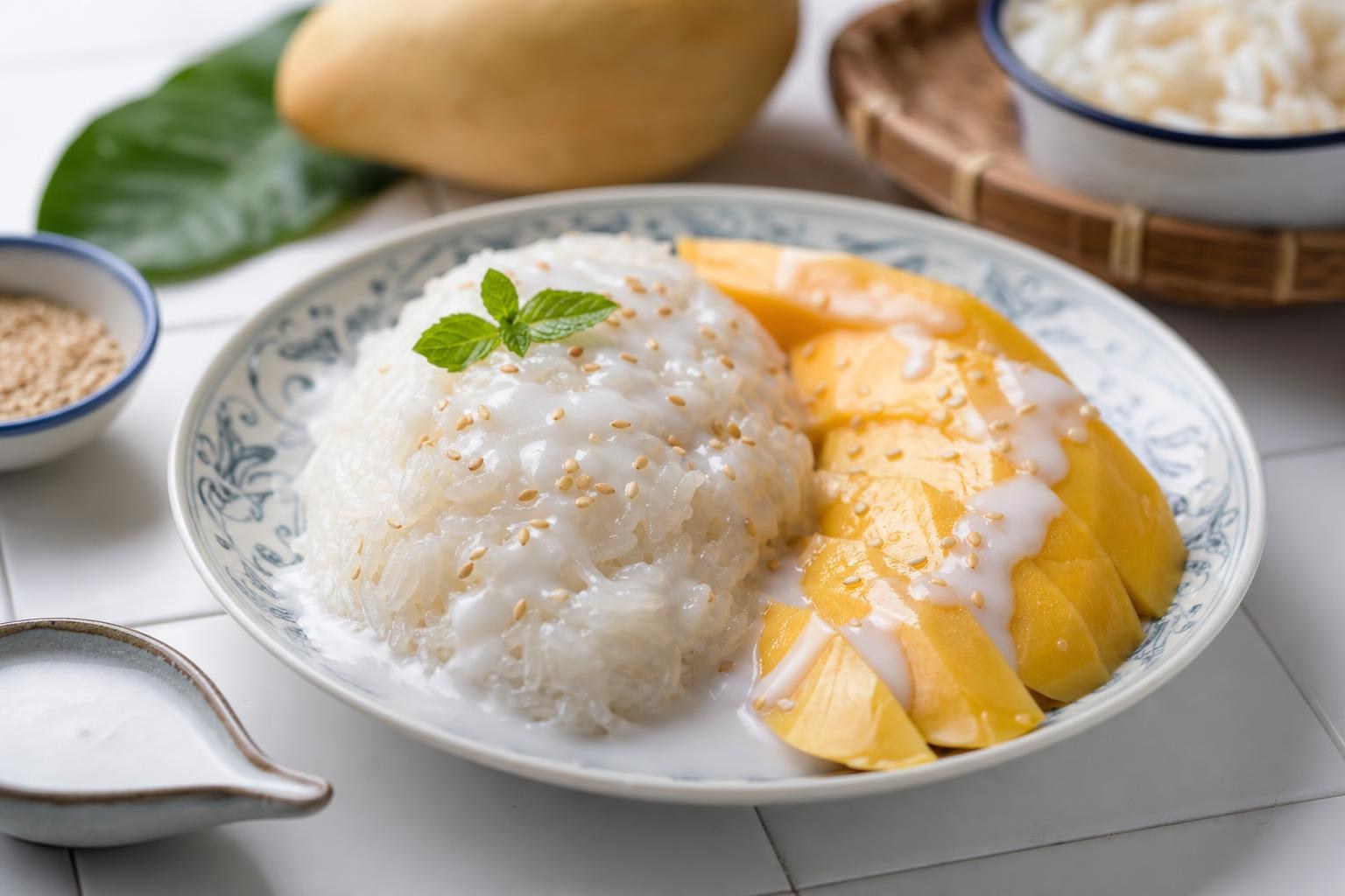 Klebreis mit Mango