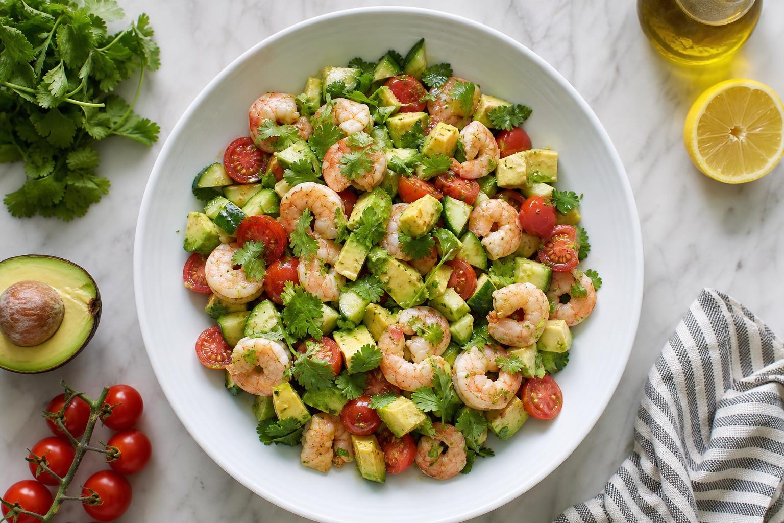 Prawn and avocado salad