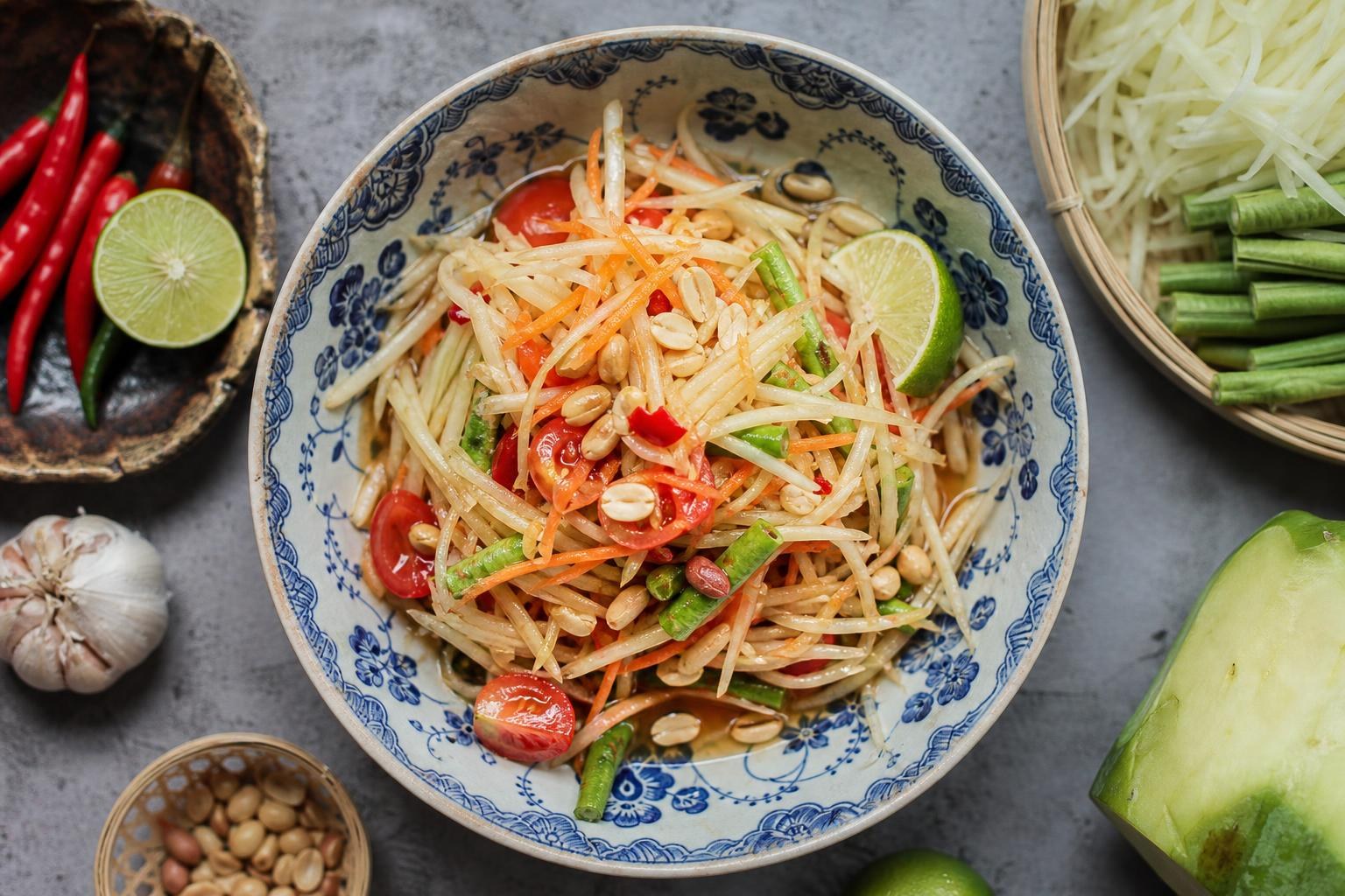 Som Tum (Thailändischer Papayasalat)